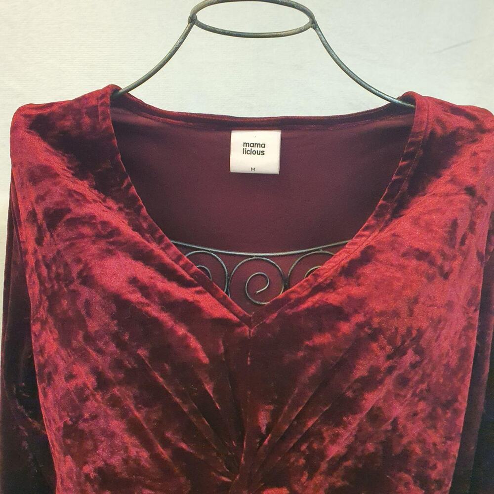 Mamalicious maternity velvet dress long